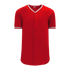 Athletic Knit Full Button Baseball Jersey with Braided Trim (BA5500)